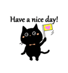 Cute Black Kitten (English ver.)（個別スタンプ：20）
