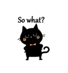 Cute Black Kitten (English ver.)（個別スタンプ：23）