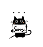 Cute Black Kitten (English ver.)（個別スタンプ：32）