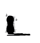 モノクロ少女（個別スタンプ：6）