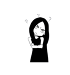モノクロ少女（個別スタンプ：8）
