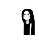 モノクロ少女（個別スタンプ：14）