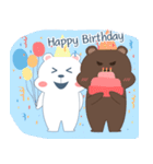 Bear friend Shiri ＆ Iri（個別スタンプ：3）