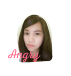 A straight face woman（個別スタンプ：10）