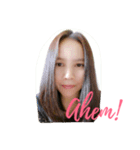 A straight face woman（個別スタンプ：14）