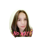 A straight face woman（個別スタンプ：22）