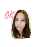 A straight face woman（個別スタンプ：23）