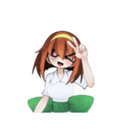見つめる少女（個別スタンプ：1）