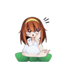 見つめる少女（個別スタンプ：2）