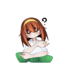 見つめる少女（個別スタンプ：4）