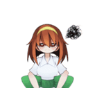 見つめる少女（個別スタンプ：6）