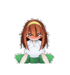 見つめる少女（個別スタンプ：7）