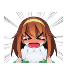 見つめる少女（個別スタンプ：8）