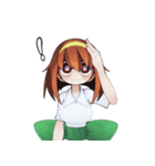 見つめる少女（個別スタンプ：17）