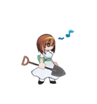 見つめる少女（個別スタンプ：21）