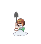 見つめる少女（個別スタンプ：23）