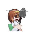 見つめる少女（個別スタンプ：25）