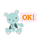 毎日使える！かわいいブルーのくま「Rike」（個別スタンプ：2）