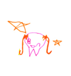 お絵かきガール（個別スタンプ：1）