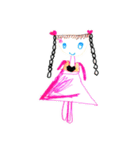 お絵かきガール（個別スタンプ：2）