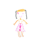 お絵かきガール（個別スタンプ：3）