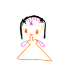 お絵かきガール（個別スタンプ：4）