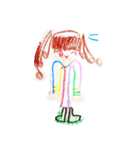 お絵かきガール（個別スタンプ：11）