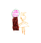 お絵かきガール（個別スタンプ：22）