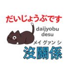 猫の毎日 日本語台湾語（個別スタンプ：12）