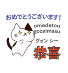 猫の毎日 日本語台湾語（個別スタンプ：17）