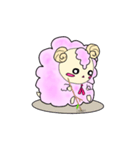 綿菓子羊のぽぅ（個別スタンプ：1）