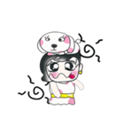 ...Miss. Sayaka and dog...^_^（個別スタンプ：9）