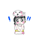 ...Miss. Sayaka and dog...^_^（個別スタンプ：11）