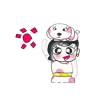 ...Miss. Sayaka and dog...^_^（個別スタンプ：17）