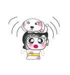 ...Miss. Sayaka and dog...^_^（個別スタンプ：21）