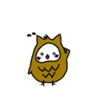 ゆるいウサギフクロウスタンプ（個別スタンプ：34）
