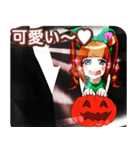 ラブリーハロウィンダンディスーツんご（個別スタンプ：28）