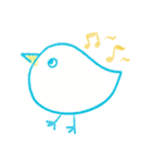 The Little Happy Blue Bird（個別スタンプ：4）