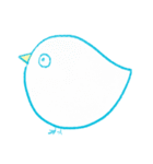 The Little Happy Blue Bird（個別スタンプ：8）