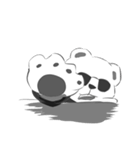 モノクロクマ（個別スタンプ：16）