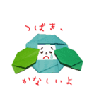 椿の折り紙スタンプ（個別スタンプ：4）