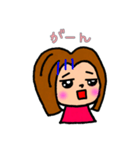 ボブっ子ガール（個別スタンプ：3）