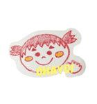 さんかくまゆげのおんなのこ（個別スタンプ：1）