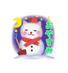 雪だるまネコさん 2018（個別スタンプ：3）