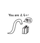 仕事に疲れたヘビとそれをいたわるヘビ（個別スタンプ：28）