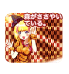 ラブリーハロウィン矢絣んご（個別スタンプ：2）