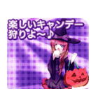 ラブリーハロウィン格子縞んご（個別スタンプ：29）