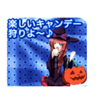 ラブリーハロウィン亀甲んご（個別スタンプ：29）