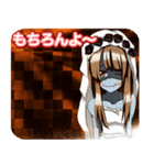 ラブリーハロウィン石畳んご（個別スタンプ：35）