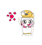 >>> Miss. Nanaka and dog <<<（個別スタンプ：17）